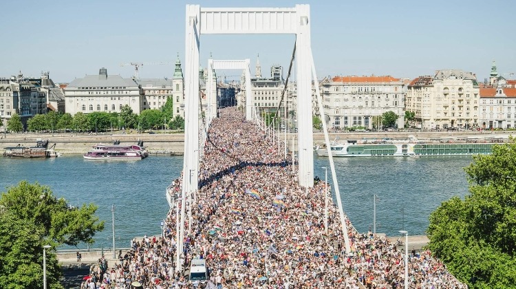 Hungary Budapest Pride Proceeds with Tens of Thousands Participating Following Electoral Change